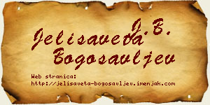 Jelisaveta Bogosavljev vizit kartica